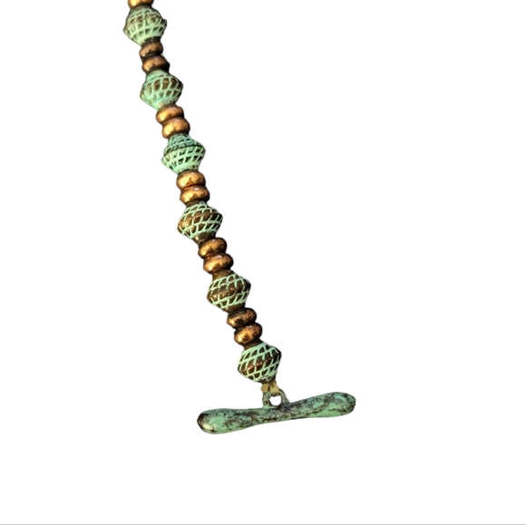 Sea Turtle Bracelet - metal patina look with gold resin sea turtle 🐢 - Picture 5 of 14